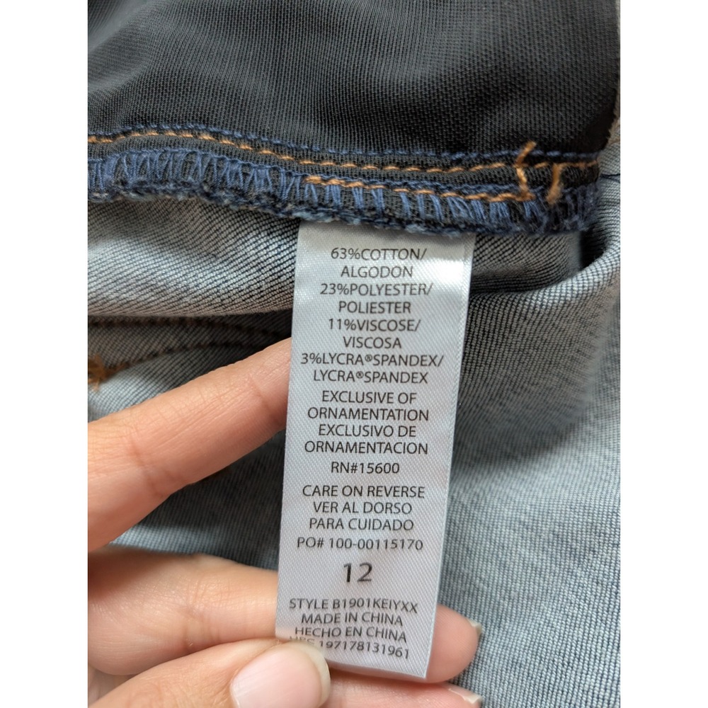 Democracy Straight Jeans Womens 12 Cotton Blend Blue Ab Technology| casual-chic - Picture 6 of 10